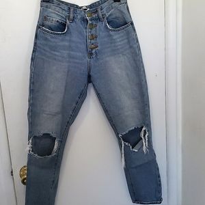 Billabong button up boyfriend jeans